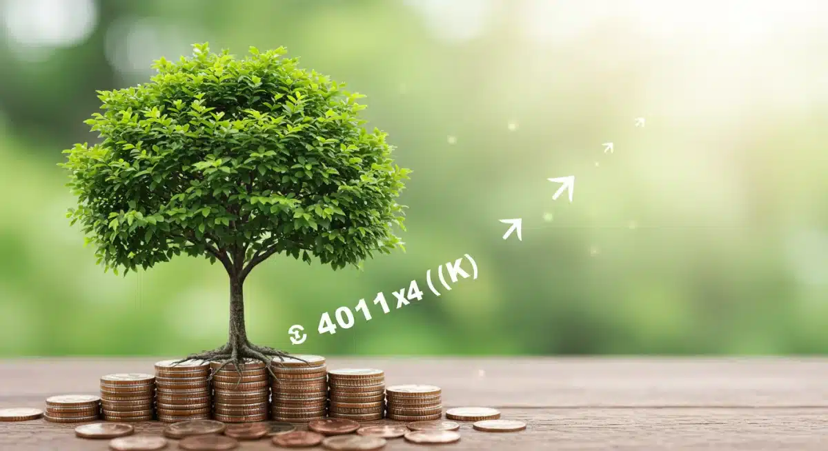 Investment growth tree with 401(k) contributions