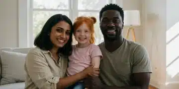 Maximize Your 2025 Adoption Benefits: Up to $16,840 Aid Loving family embracing in living room, symbolizing adoption benefits