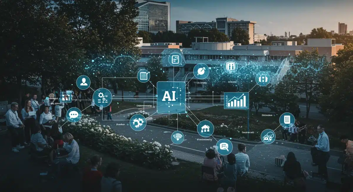 AI integration network in university administration and academics.