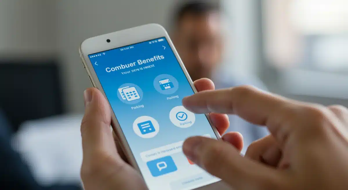 Mobile app for managing commuter benefits on a smartphone.