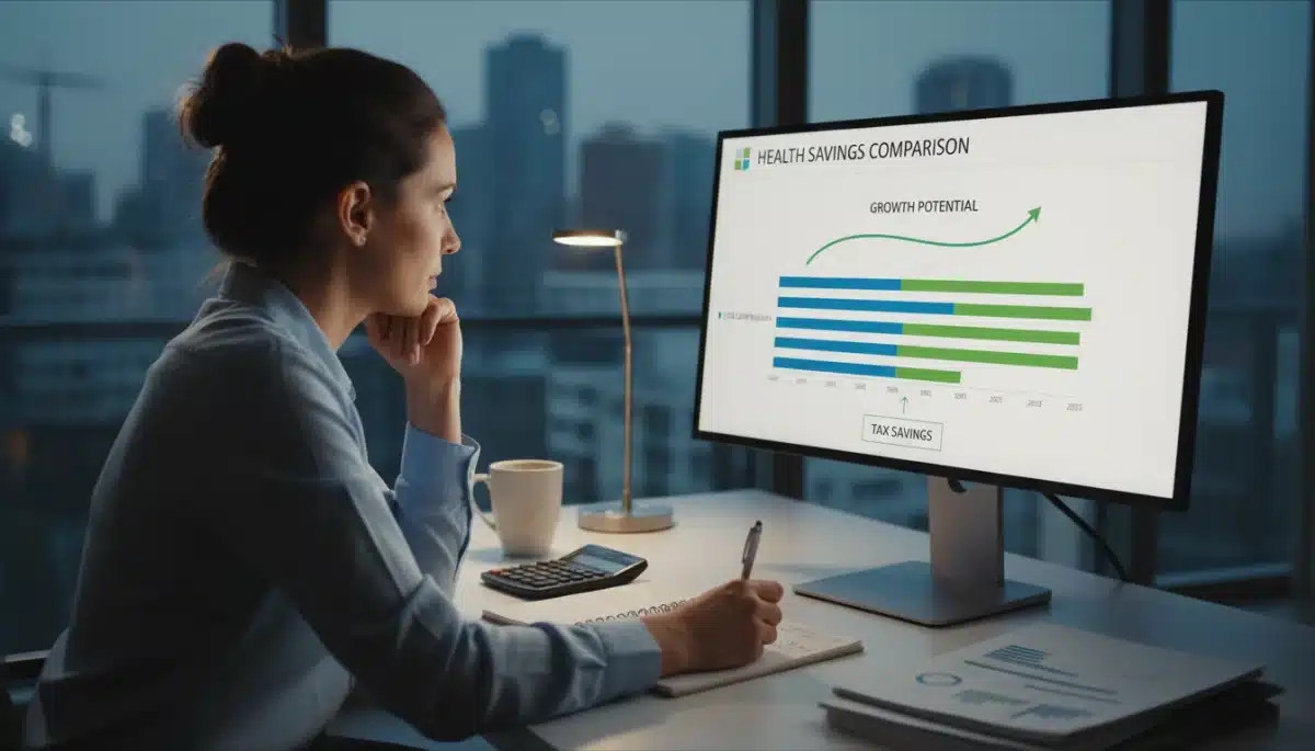 Individual comparing FSA and HSA contribution limits and growth