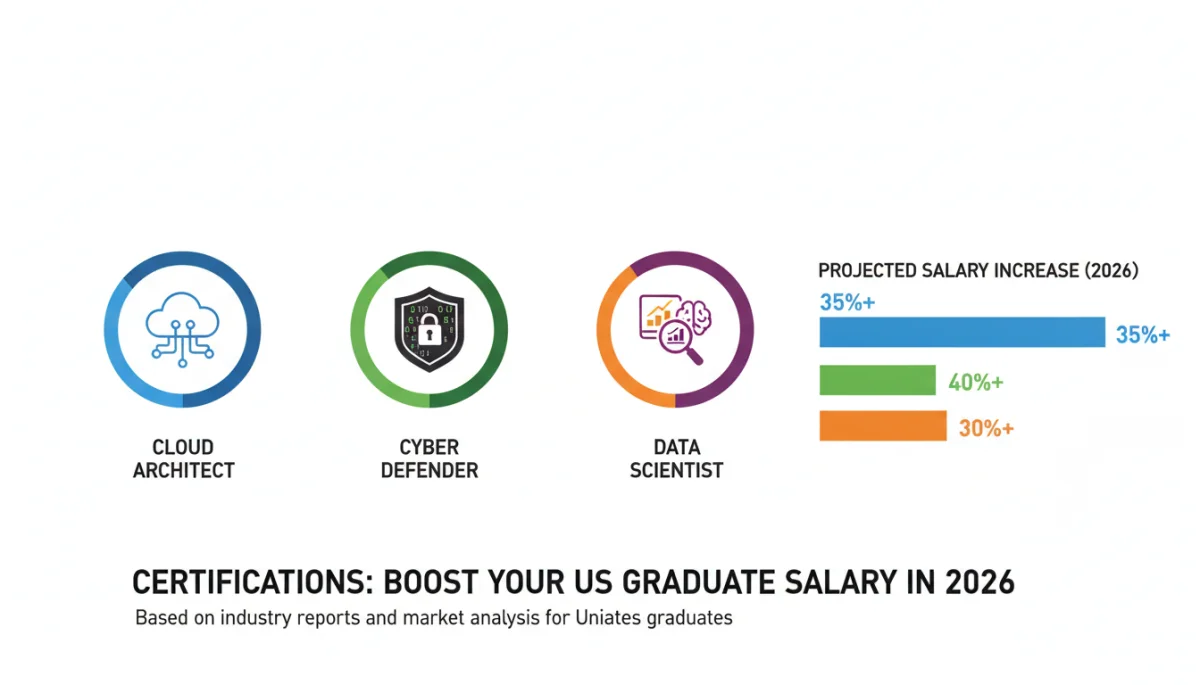 Infographic showing financial benefits of top US certifications.
