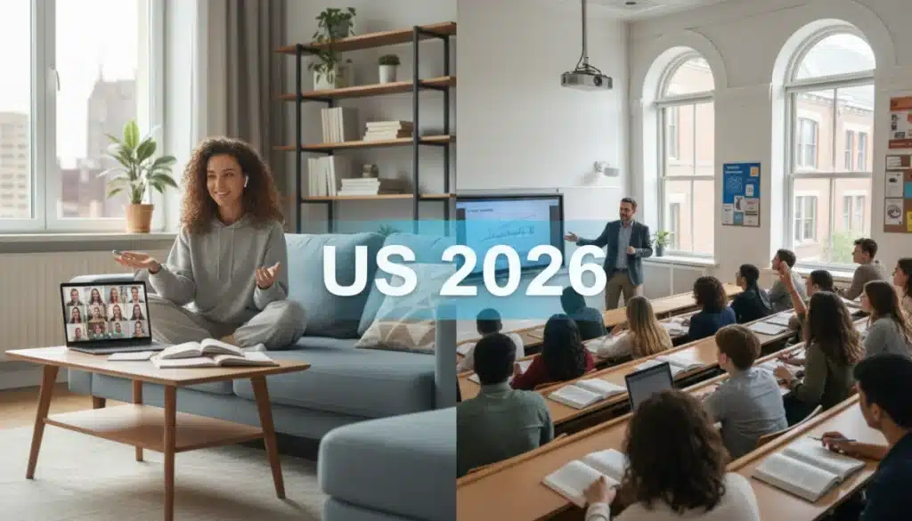 Online vs. In-Person Degrees US 2026: Data-Driven Comparison