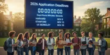 Students preparing for 2026 US university early application deadlines