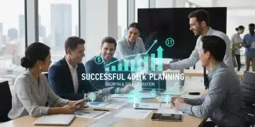 Group discussing 401(k) strategies in a modern office