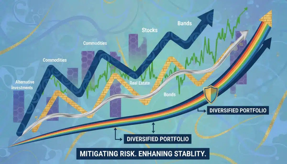 Asset allocation chart illustrating diversification benefits