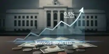 Graph showing 0.5 percent interest rate shift with US savings